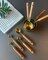Acacia Wood & Gold Measuring Cups & Spoons Set of 8 – Stylish and Functional